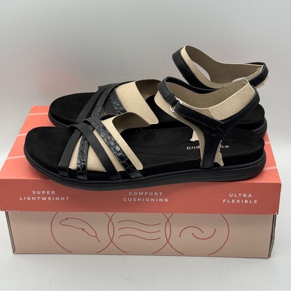 Easy Spirit Dottle3 Black Sandals Size 8.5M - Picture 3 of 7